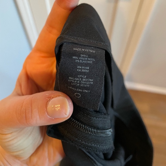 Theory Belisa Pant in Sevona (stretch) Wool - Black Womens US 12 - Picture 4 of 5